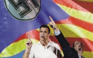 2019-12-12 Pedro sánchez Miguel Iceta señera nazi